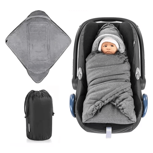 Sacco passeggino ciniglia grigio