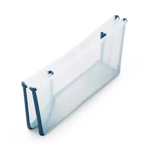 Vaschetta pieghevole stokke trasparente azzurra