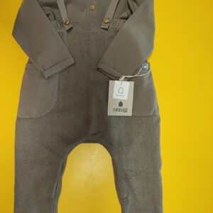 Salopette+maglietta grigia Snug