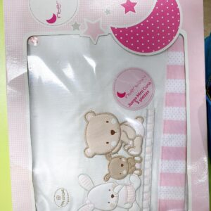 Completo Lenzuola Bianco Rosa