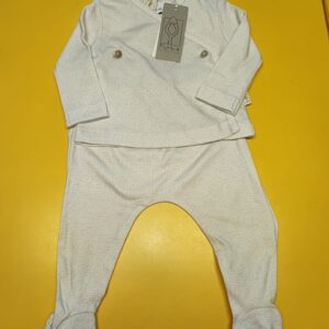 Ghettine+maglietta Beige bottoni Filo Bio