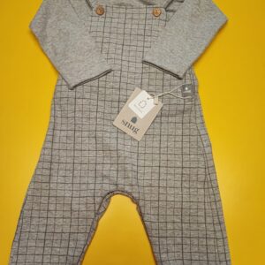 Salopette+maglietta grigia Snug